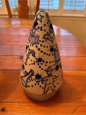 M. A. Hadley Pottery Christmas Tree Tealight Candle Holder